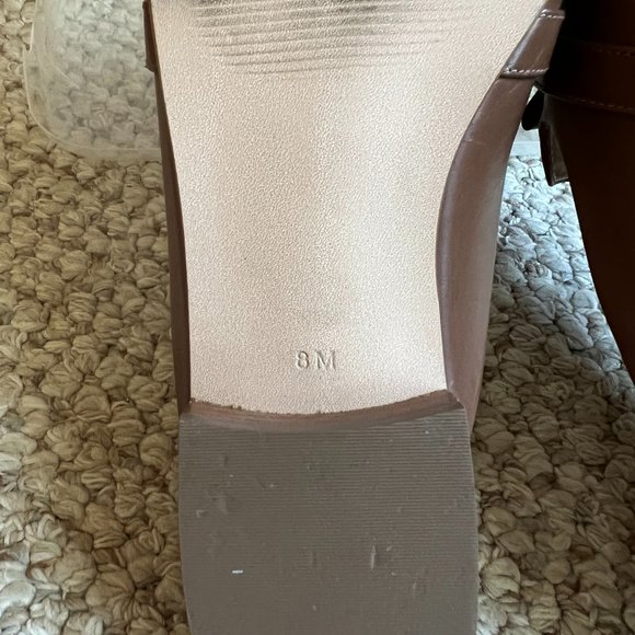 TALBOTS - Cassidy Fringed Mules - Dark Almond -- Excellent Condition - Picture 10 of 12